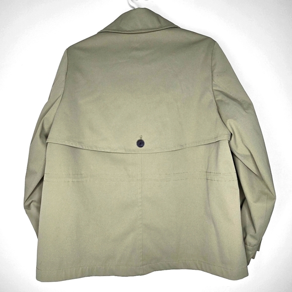 HUM Olive Green Double-Breasted Trench Coat Size M - Picture 2 of 11